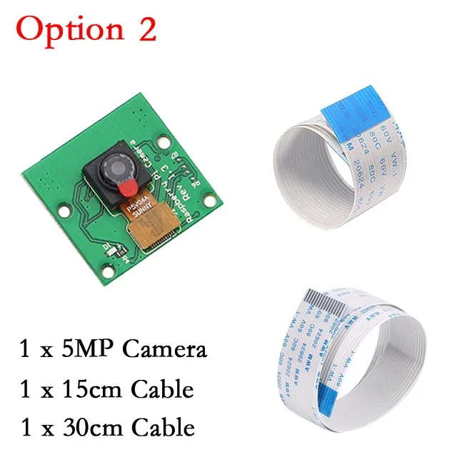 Option 2 Raspberry Pi 4 Камера 5MP 1080P 720 OV5647 видео Камера с FFC кабель для Raspberry Pi 4 3 Модель B 3B плюс 4B Pi3 B - Цвет: Option 2