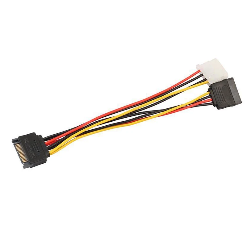 5 шт. SATA 15Pin штекер для 4Pin IDE Female+ SATA Female кабели адаптеров питания