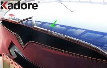 

For Tesla Model X 2016-2018 2019 ABS Chrome Front Grille Head Engine Car Hood Lid Molding Cover Trim Head Cover Trim Accessories