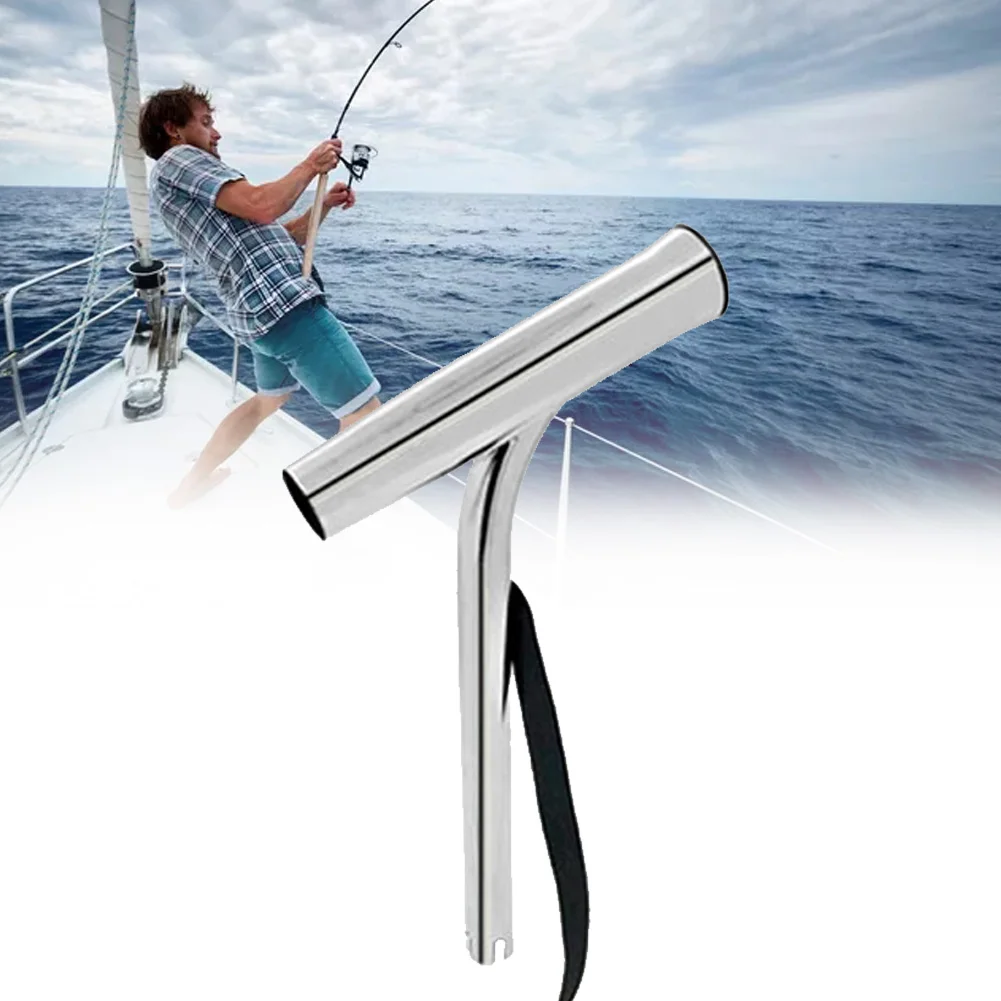 

Stainless Steel Marine Hardware Outrigger Mirror Polished Fishing Rod Holder Boat Yacht Outdoor Equipment Corrosion Resistant