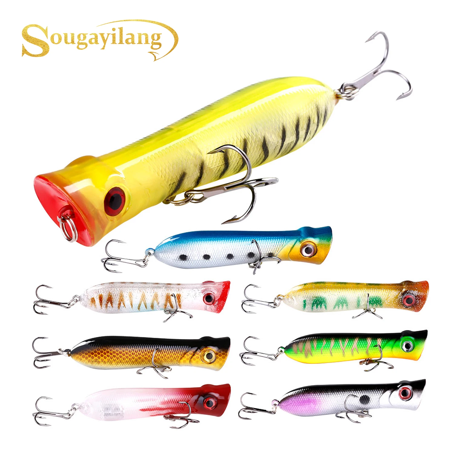 Sougayilang Topwater Popper рыболовная приманка 10 2 см/12 г защита от коррозии рыболовные