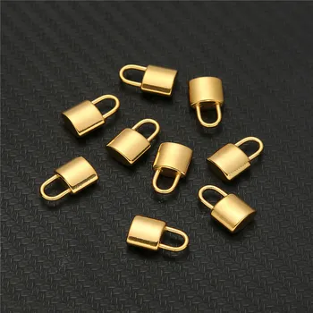 

5Pcs/lot 3D Padlock Charms Gold Silver Color Stainless Steel Lock Charms For Jewelry Making DIY Pendants Bracelet