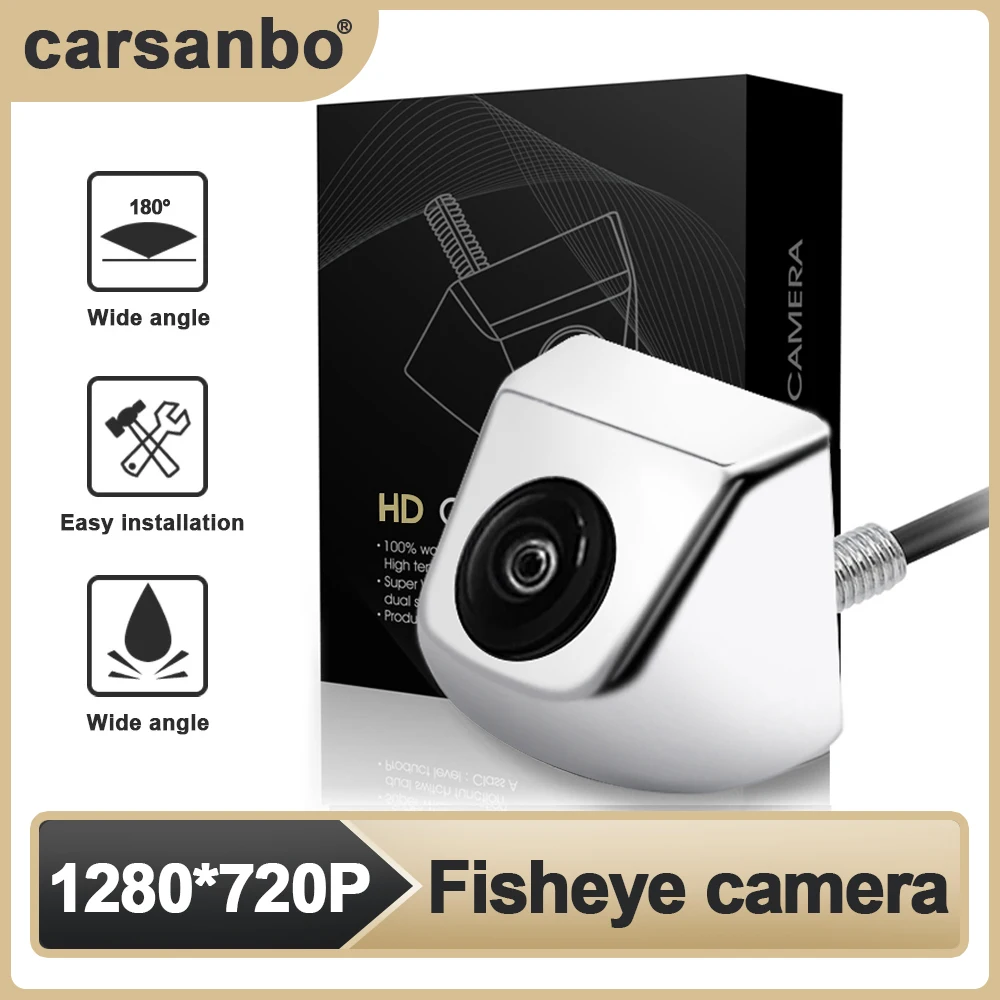 

Fisheye Lens Car Rear View Camera 180°Wide Angle Reversing Camera Waterproof HD Night Vision Reversing Monitor Universal CVBS