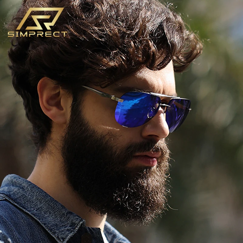 

SIMPRECT 2020 Pilot Polarized Sunglasses Men UV400 High Quality Alloy Anti-glare Driver's Fashion Brand Vintage Sun Glasses