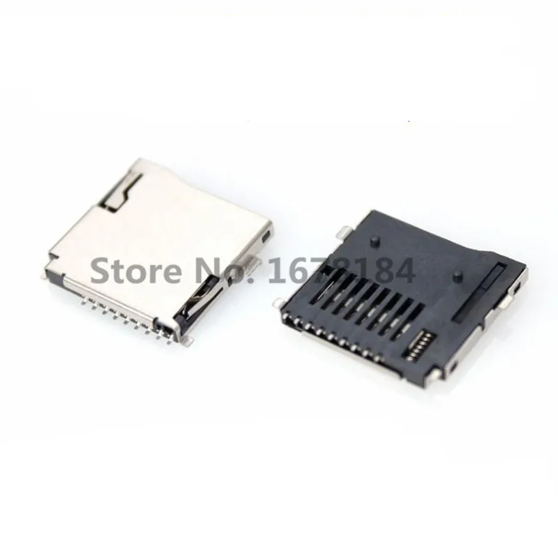 100PCS Micro SD Card Seat SMD 9Pin TF Micro SD Card Solder Socket