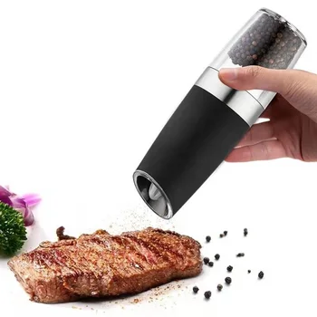 

Stainless Steel Electric Pepper Grinder Salt Mill Adjustable Coarseness Automatic Pepper Mill Grinder Kitchen Grinding Tool