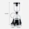 Japanese Style Electric Siphon Coffee Maker 3 Cups Vacuum Coffee Machine Brewer Drip Tea Siphon Glass Pot Filter Espresso Maker 6
