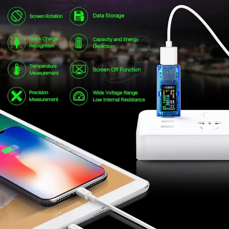 Вольтметр USB тестер напряжения амперометр мобильный источник питания тестер емкости AT35 USB 3,0 тестер Индикатор поставка-счетчик инструмент