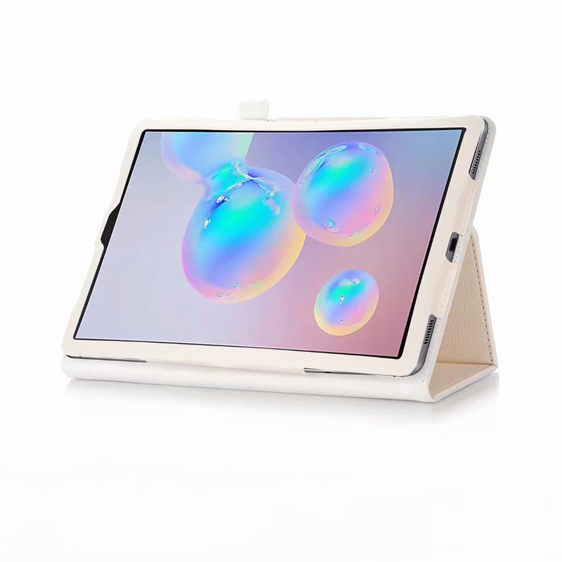 100 шт./лот для Samsung Galaxy Tab S6 10,5 крышка из искусственной кожи тонкий складной чехол-подставка для Samsung Galaxy Tab S6 10,5 дюймов SM-T860 T865