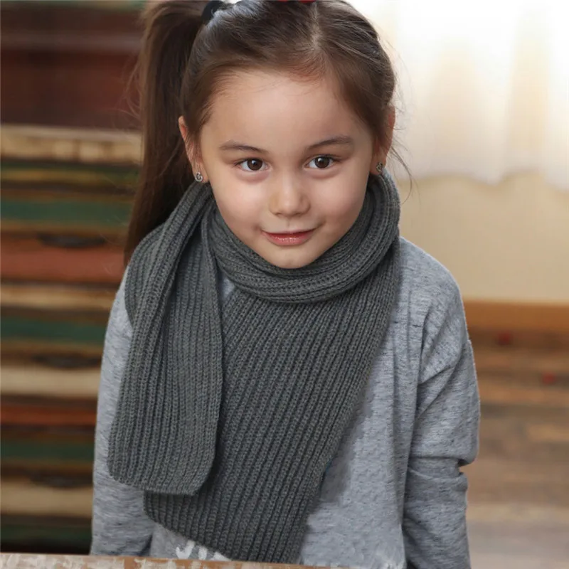 baby scarf Cute Boys Girls Baby Kid Fashion Knitted Scarf Autumn Winter Warm Solid Scarf #4S12 (23)