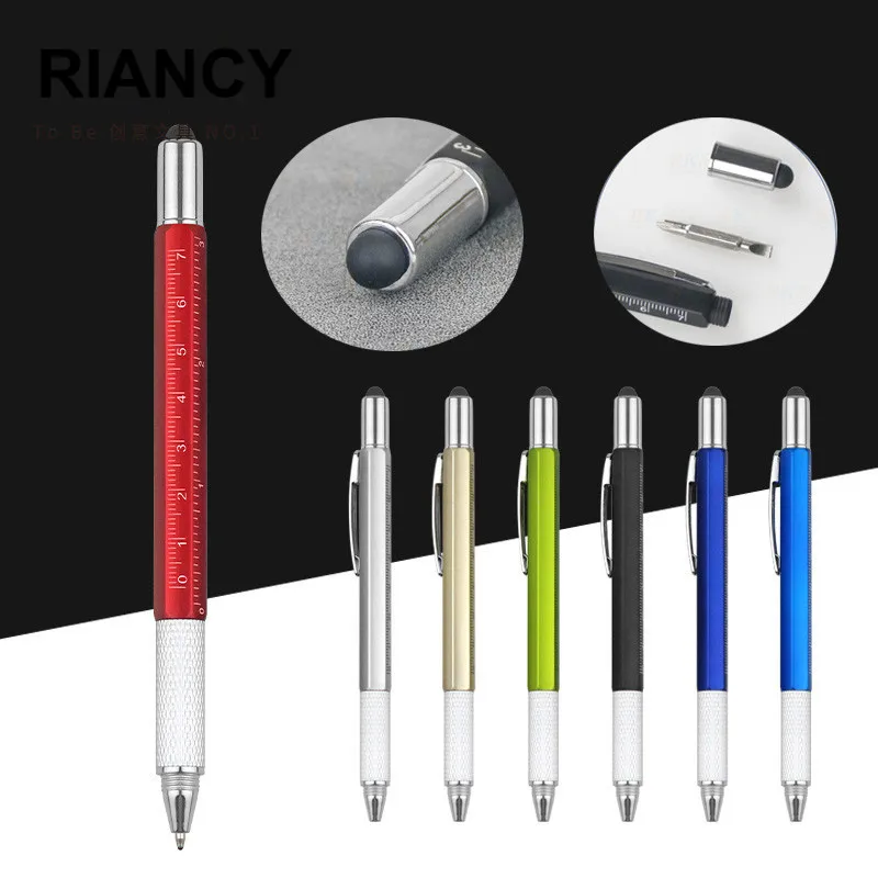 

Multifunction Screwdriver Ruler Spirit Level Ballpoint pen stylo pennen boligrafos kugelschreiber canetas penna 03662