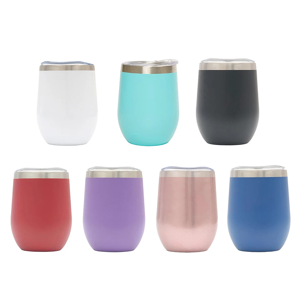 12oz Stainless Steel Tumbler Mug Wine Beer Juice Water Mug Children Eggshell Shape Vacuum Cup Insulated Cup Coffee Mug