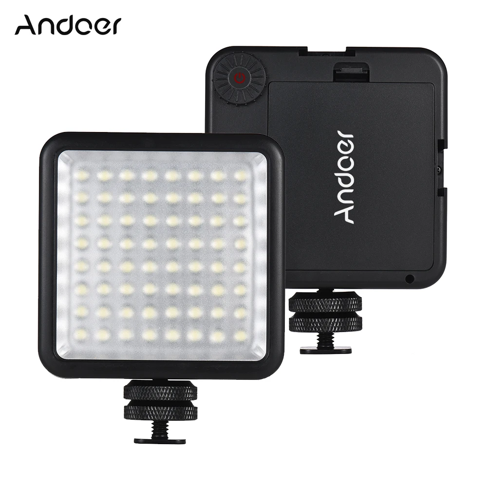 

Andoer 64 LED On Camera Video Light Portable Mini Photo Studio Light for Canon Nikon Sony Olympus Neewer Godox Light
