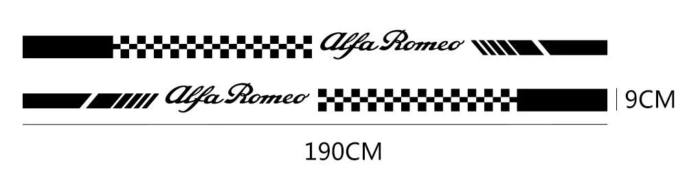 2 шт. для Alfa Romeo Giulia Giulietta 147 156 159 166 автомобиля длинные штаны с полосками, Стикеры автомобильный Стайлинг автомобиля Принадлежности для тюнинга