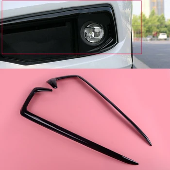 

DWCX 2PCS 3D Sticker ABS Gloss Black Front Fog Light Lamp Hood Eyebrow Cover Trim Fit For Honda Civic 2019 2020