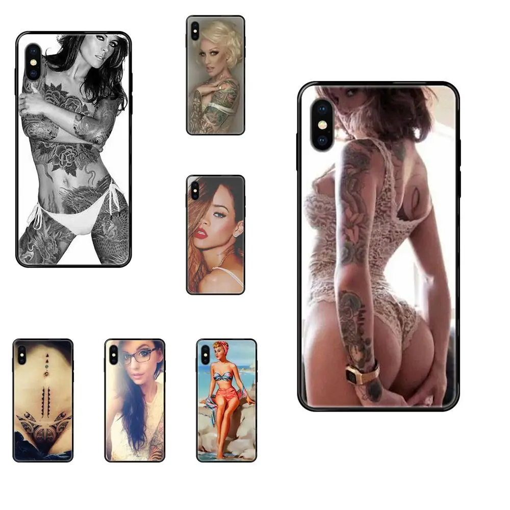 Сексуальная Татуировка для девочек красивый корпус Galaxy S5 S6 S7 S8 S9 S10 S10e S20 edge Lite Plus