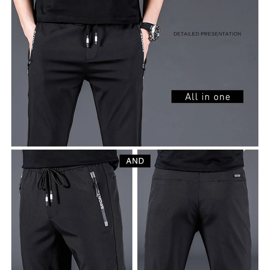 Spring Summer Thin Harajuku Pant Men Tracksuit Elastic Waist Sport Jogging Streetwear Trousers Business Sportswear Clothing men trousers