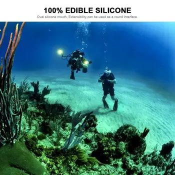 

Clear Silicone Scuba Diving Mouthpiece Snorkel Regulator Replacement Non-toxic Comfortable Bite Diving Tube Mouthpiece Regulator