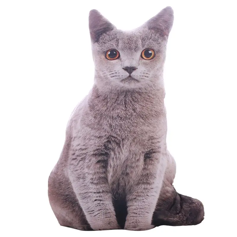 A Мода 3D печать плюшевые игрушки горшки кошка собака задняя подушка моделирование собака Подарок Подушка Диван декоративные подушки - Цвет: A