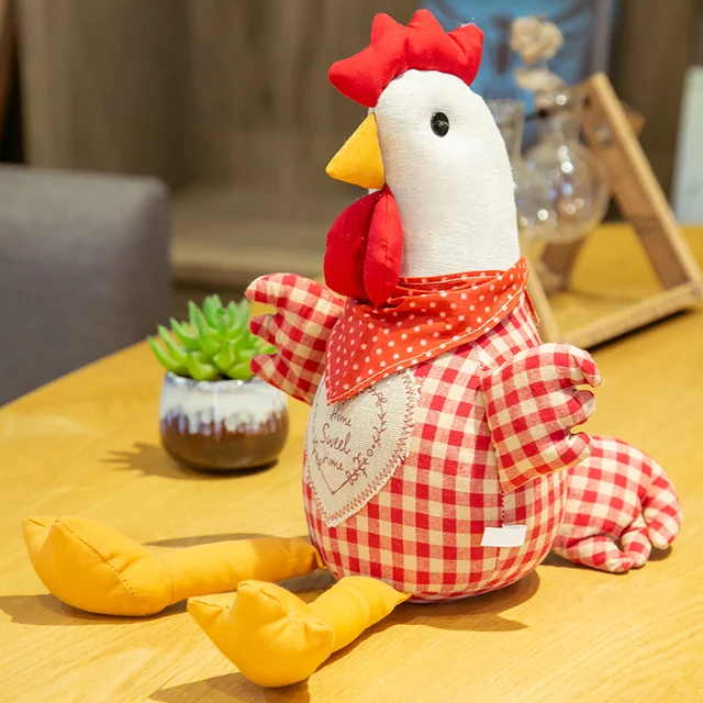 New 40cm Creative Simulation Lovely Chick Plush Doll Stuffed Kids Toys for Children Chicken Rooster Cock Wedding Birthday Gifts