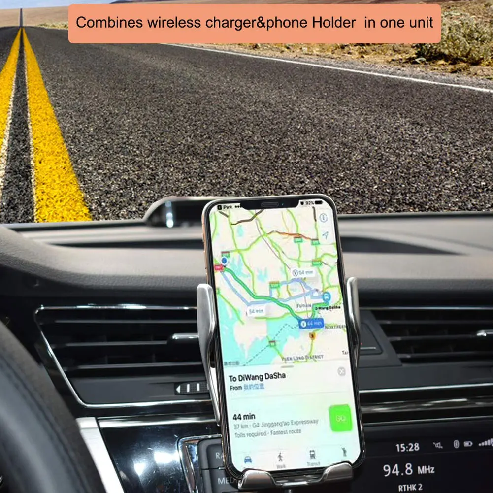 

Hot Smart Sensor Wireless Car Charger Mount Automatic Clamping 10W Fast Charging Holder J99