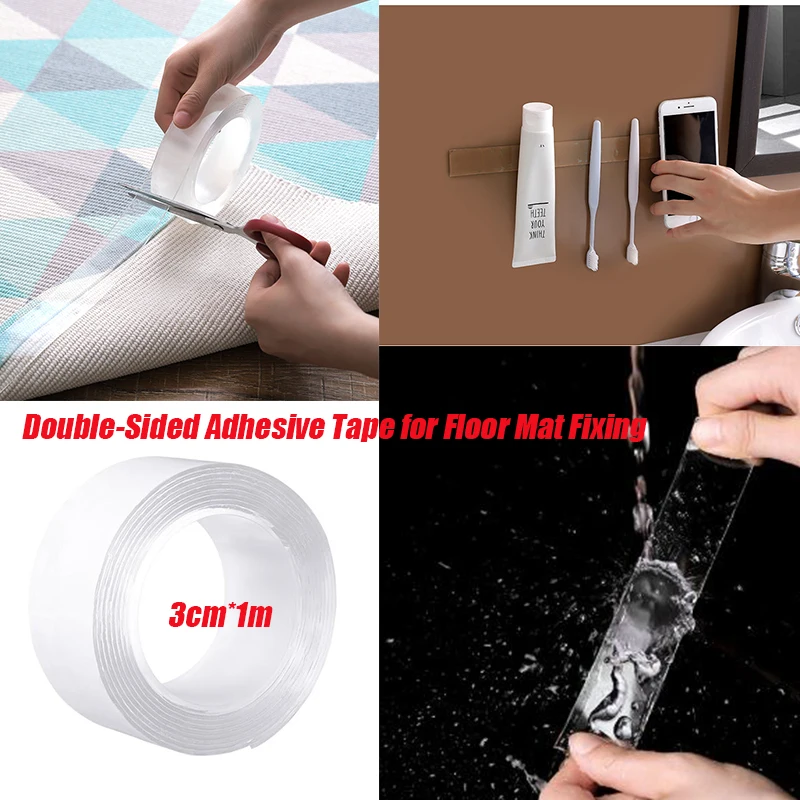 Adhesive Tape 3CMx1M Прямоугольный 3D кухонный диван, шкаф для обуви, напольный коврик, домашний дверной ковер для гостиной, детский коврик - Цвет: Adhesive Tape 3CMx1M