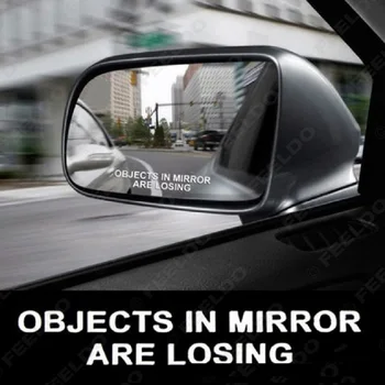 

Car Rear View Mirror Warning Stickers Set 2pcs OBJECTS IN MIRROR ARE LOSING Pattern Car Sticker Reflective Waterproof Stickers