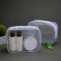 Transparent PVC Cosmetic Bag Portable Zipper Cosmetic Bag Wash Bag Stereo Waterproof Multi-functional Travel Storage Bag