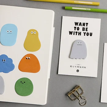 

Kawaii Memo Pad Candy Bean Series Sticky Notes Stationery Paper Mini Cute Planner Stickers Office School Supplies