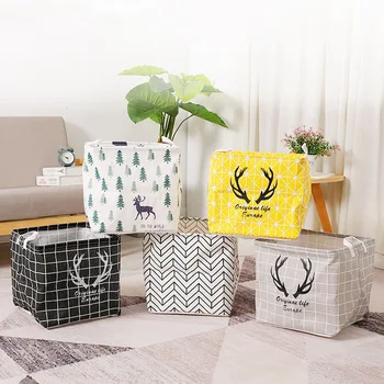 

ONEUP Cube Folding Laundry Basket For Kids Toy Book Storage Basket Sundries Clothes Organizer Storage Box Home Container Barrels