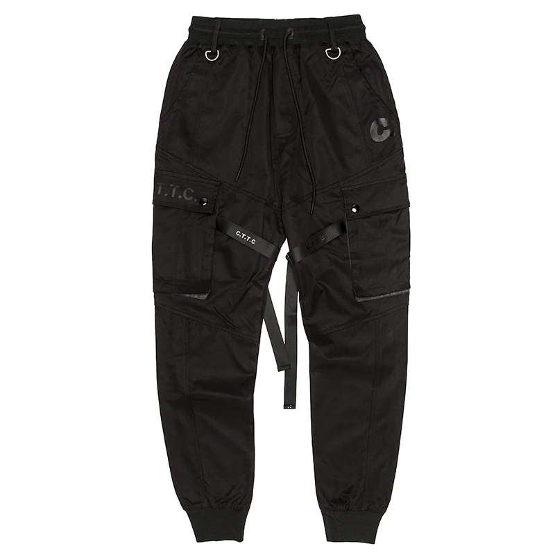 Светоотражающие Techwear Марка NEW FASHION Hi Street десант Для мужчин, спортивные штаны для бега черный гранж