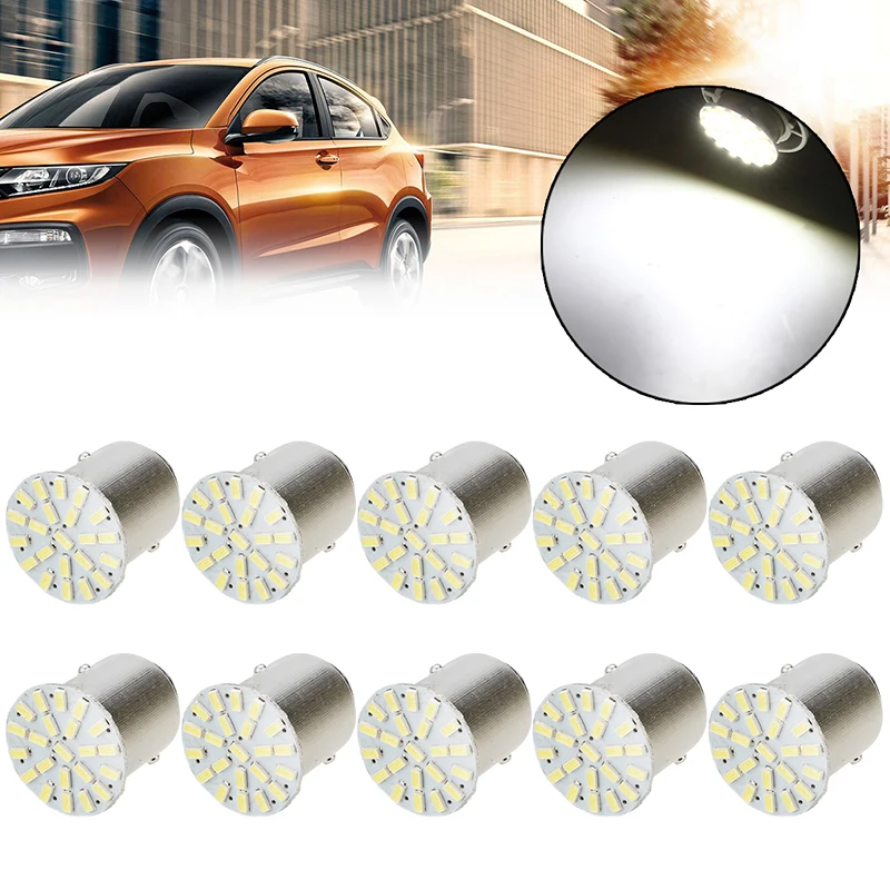 10 шт. 12 В 1157 22SMD P21W BAY15D светодиодные лампы передние фонари указатели поворота