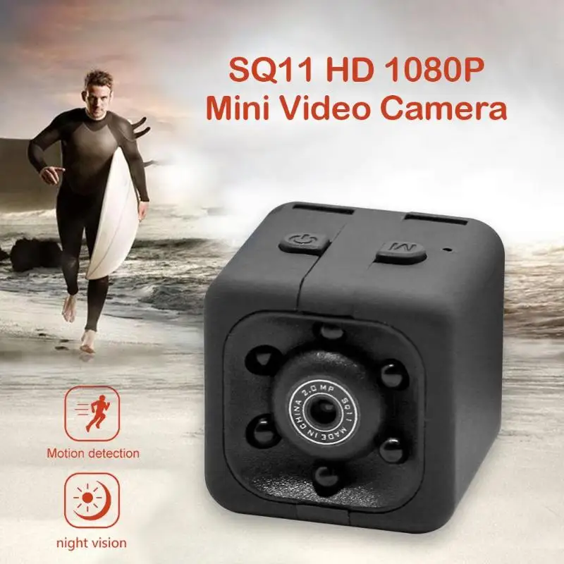 SQ11 мини камера 12MP HD 1080P датчик ночного видения Видеокамера регистратор движения DVR микровидеокамера Спортивная DV видеокамера