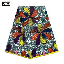 ACI новая Анкара ткань Африканская настоящая восковая печать Tissu полиэстер африканская восковая Ткань 6 ярдов/шт настоящий воск оттиски для печати на ткани