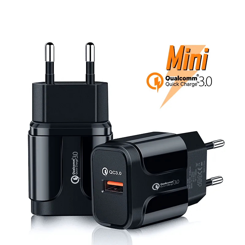 

Quick Charge 3.0 18W Qualcomm QC 3.0 4.0 Fast charger USB portable Charging Mobile Phone Charger For iPhone Samsung Xiaomi