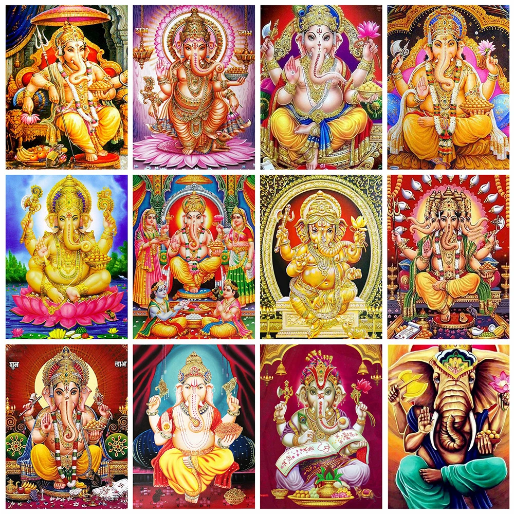 Алмазная картина 5D &quotсделай сам&quot слон Бог вышивка крестиком религиозное