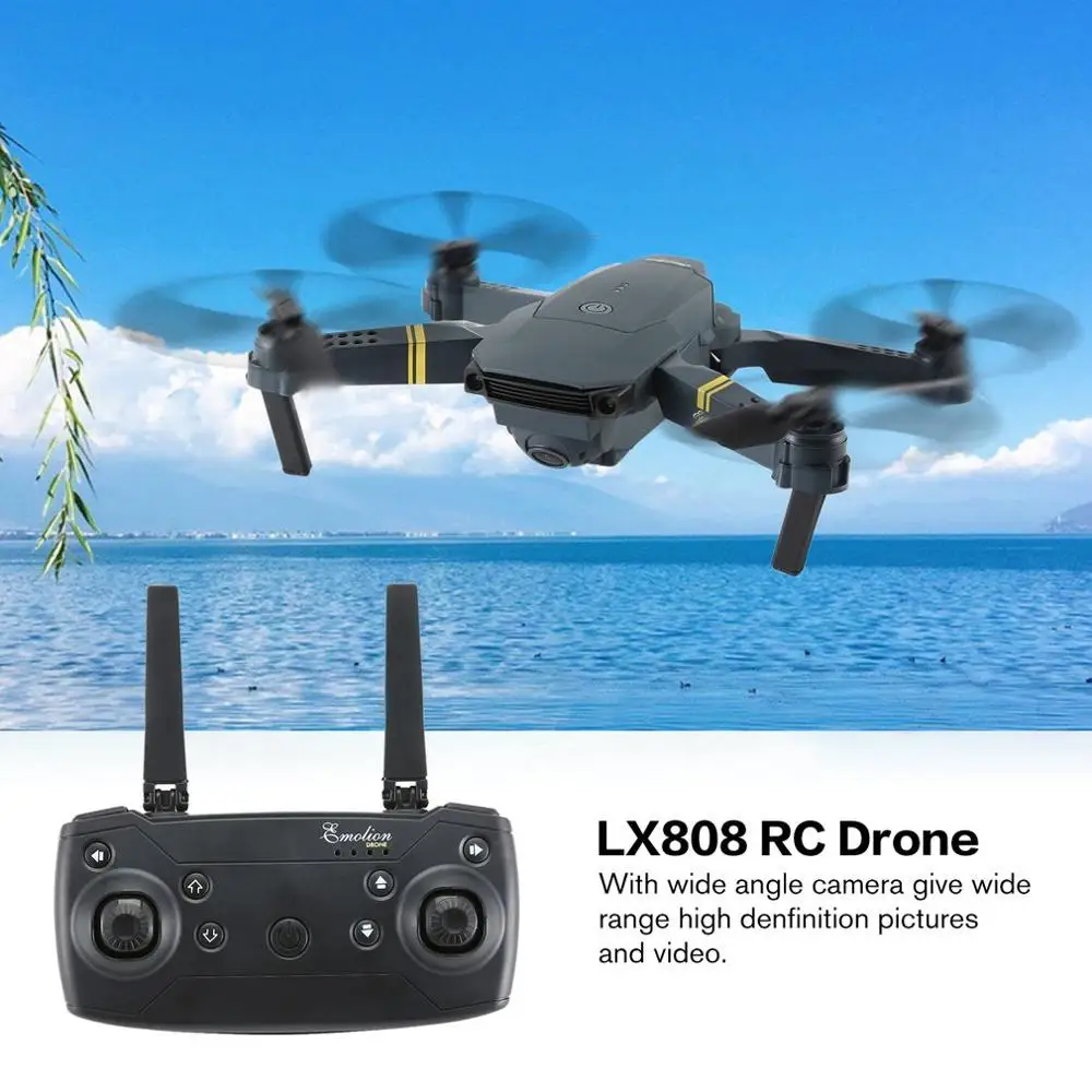 LX808 2,4 ГГц Wi-Fi FPV складной Радиоуправляемый Дрон с широкоугольной HD камерой режим удержания высоты Безголовый радиоуправляемая модель самолета RTF
