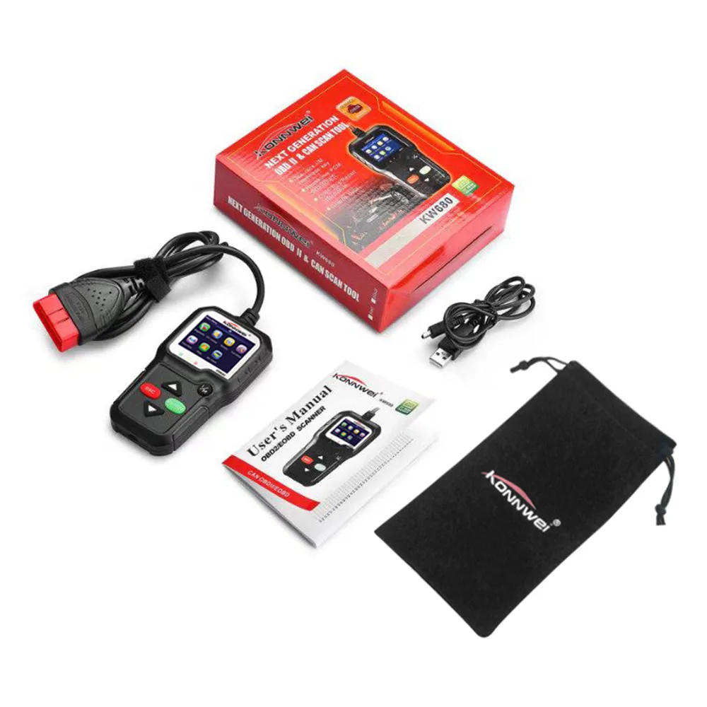 Vehemo OBD2 автомобильный диагностический сканер automotivo для KONNWEI KW680 Автосканер