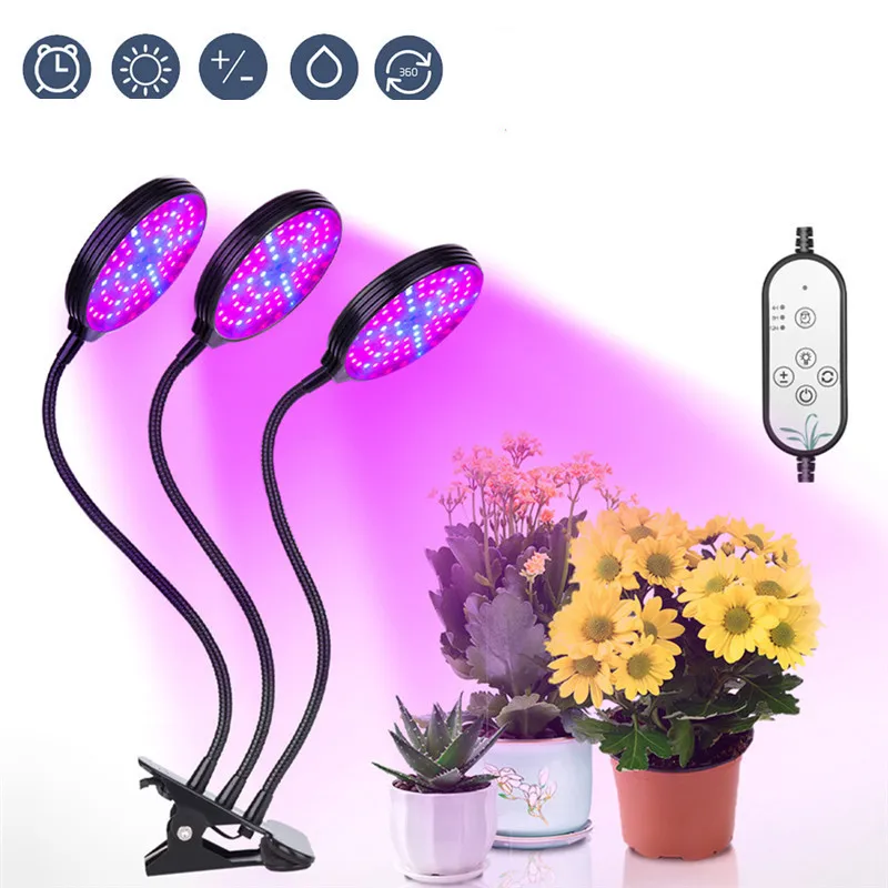 

Grow Light LED Plant Growing 30W 45W 15W USB Dimming LED Full Spectrum Phyto Lamp Timer For indoor Vegetable Flower Seedling
