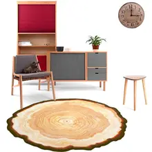 80 см античный круглый ковер для дома, гостиной, спальни, кабинета, стула, нескользящий плюшевый ковер