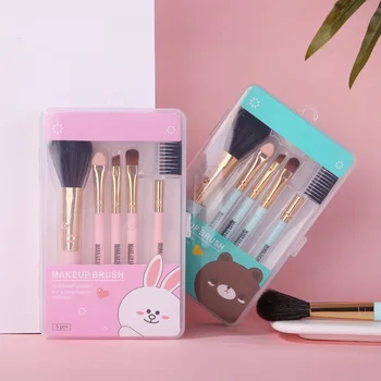 

5Pcs Cartoon Makeup Brush Set makeup kits for beginners makeup kit full professional foundation Eye shadow Eyelash set