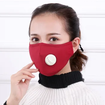 

Face Mouth Mask Anti-Pollution PM2.5 Anti Dust Washable Reusable with Breathing Valves