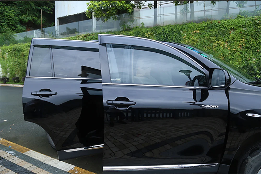 Для Toyota Highlander 2009 до Автомобильный Стайлинг ABS Пластиковые оконные козырьки тенты дождь солнцезащитный дефлектор защита вентиляционные крышки протектор