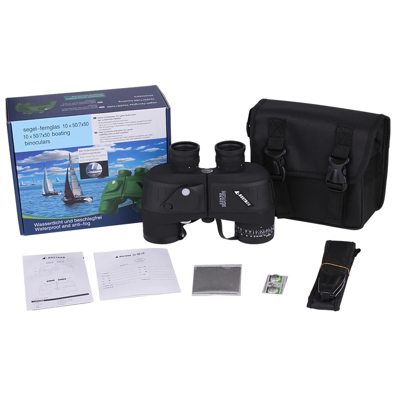 10X50 Porro Binoculars HD Military Marine Hunting Bird Watching Waterproof Telescope with Internal Rangefinder & Compass long range binoculars,binocular telescope