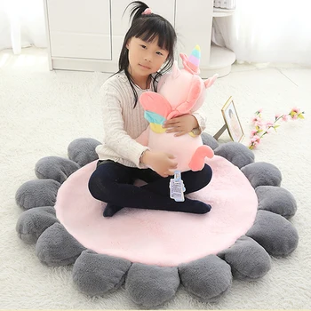 

Simanfei Round Floor Mat Petal Cushion Soft Plush Rug Carpet Living Room Children Room Decoration Kids Game Mat Toy Gift