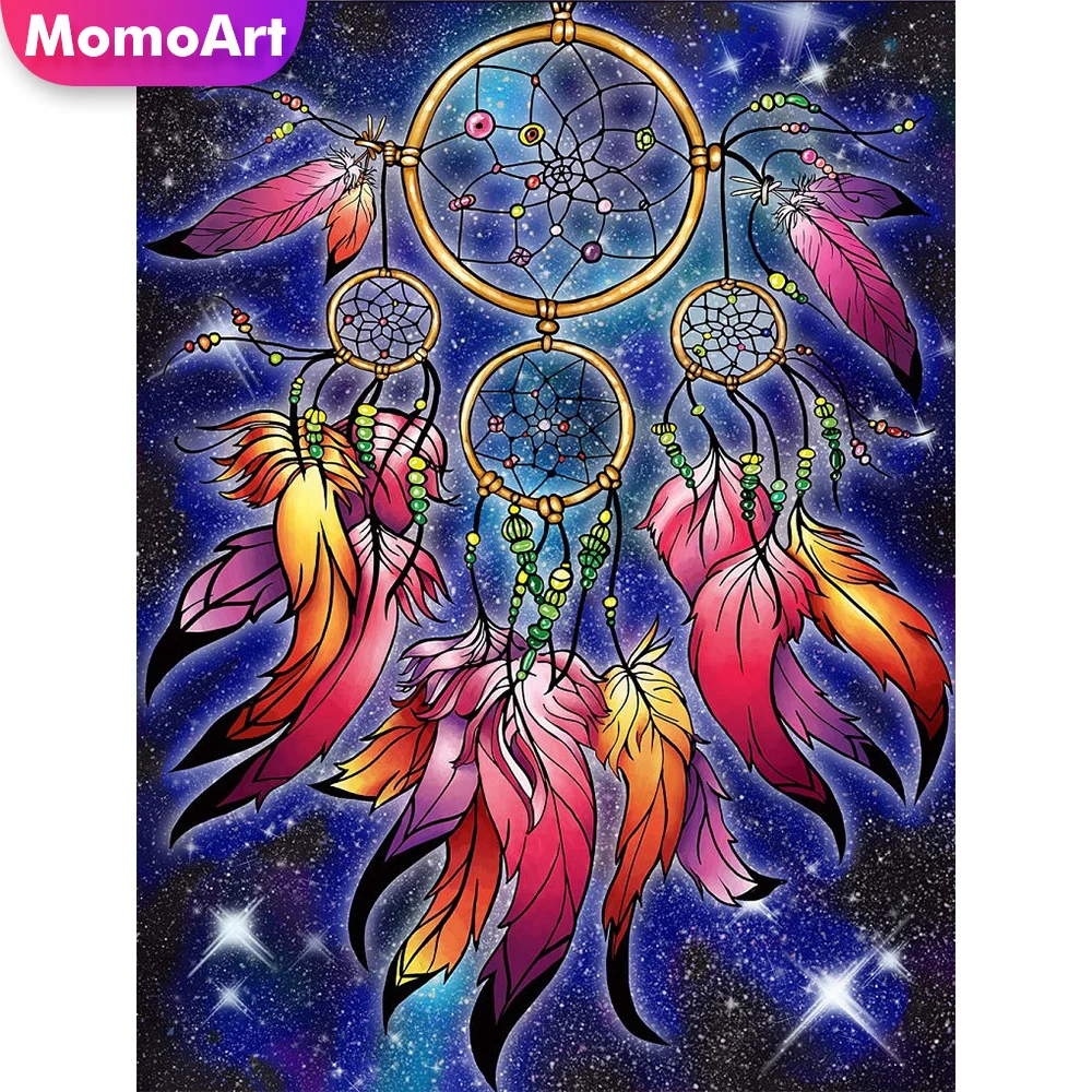 MomoArt Diamond Painting Dreamcatcher Full Drill Square 5D Mosaic Scenery New Arrival Embroidery Rhinestones Wall Art | Дом и сад