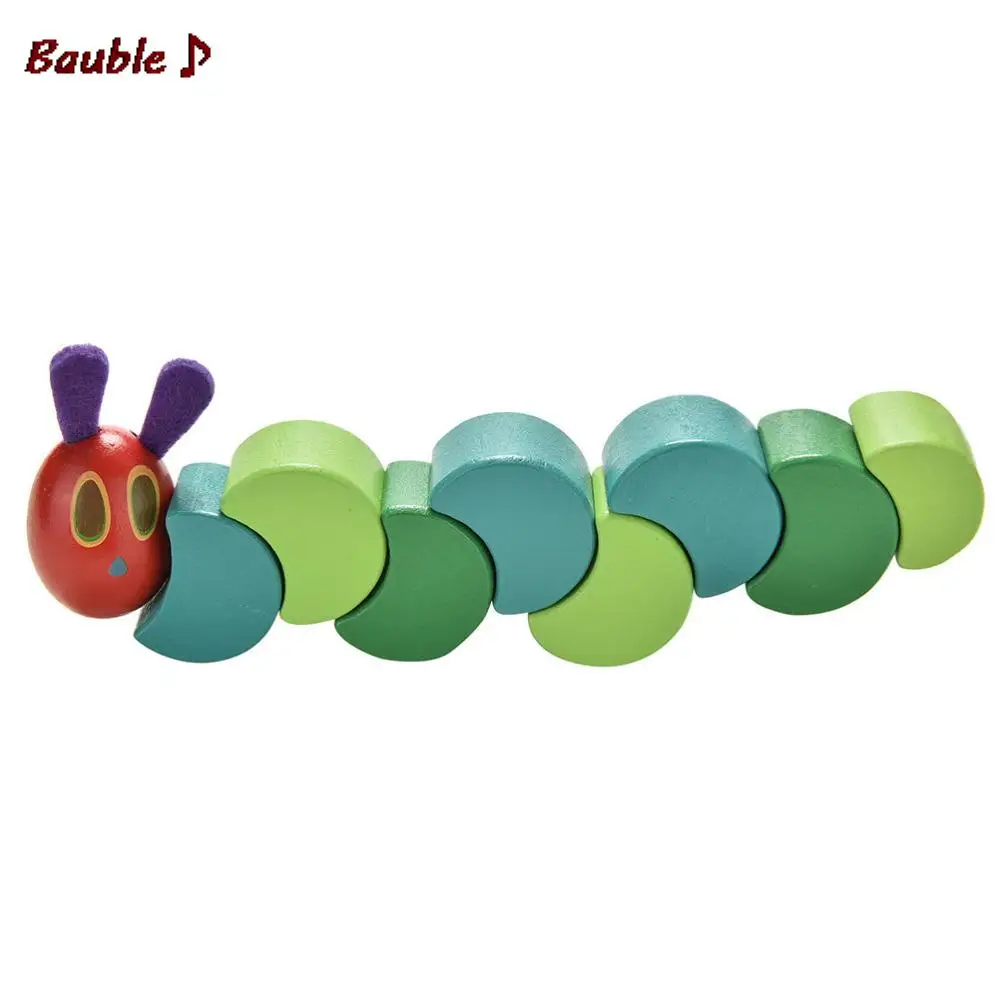 Creative gift Children Toys Cute Insects Twist the Very Hungry Caterpillars Wooden Blocks Baby Fingers Flexible Blocks