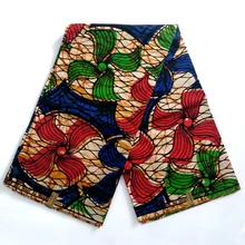 African Ankara Veritable Guaranteed Real Dutch Wax Colorful Flower Print High Quality Beautiful African Batik Fabric 6 Yards\Lot