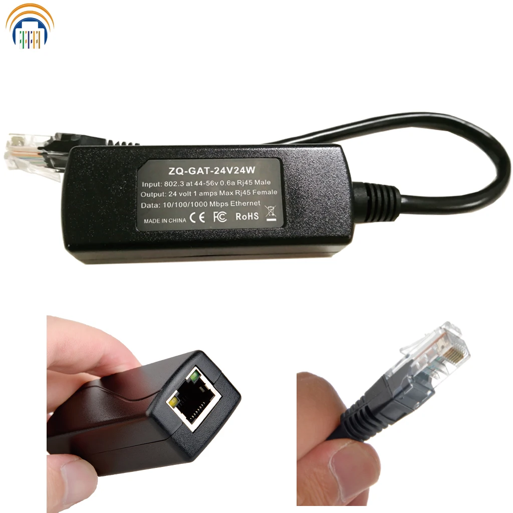 24volt 24Watt PoE Converter 802.3af/802.3at to 24v devices with Passive output for MikroTik | Безопасность и защита