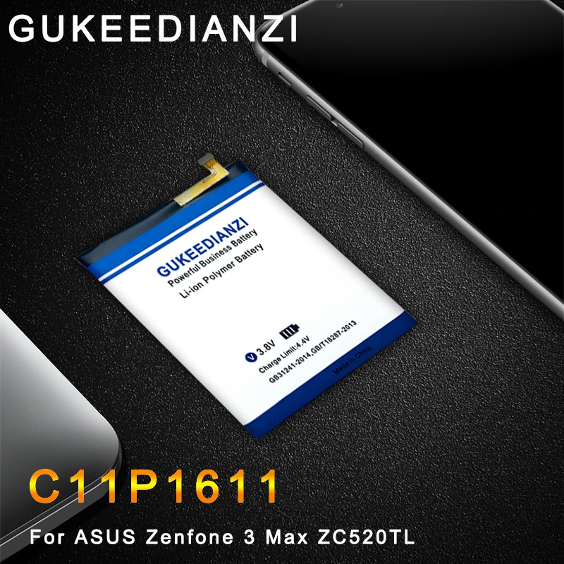 

GUKEEDIANZI C11p1611 4130mAh Battery For ASUS Zenfone 3 Max ZC520TL X008DB PegASUS 3 X008 X008D Z01B+Power Bank